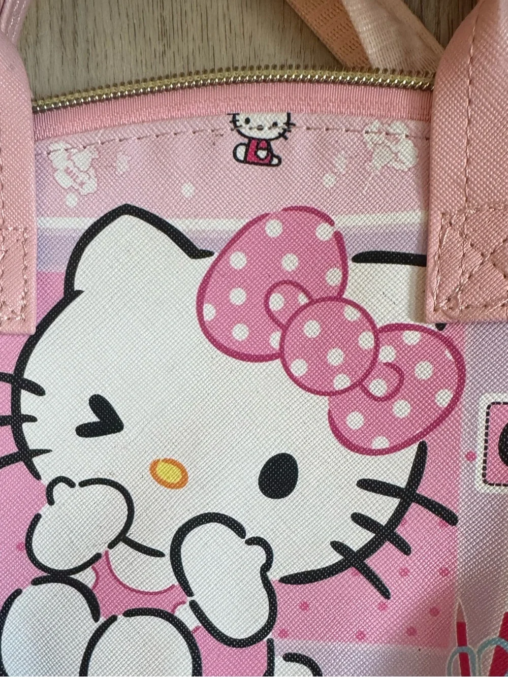Hello Kitty Pink and Peach Mini Shoulder Tote Cute
